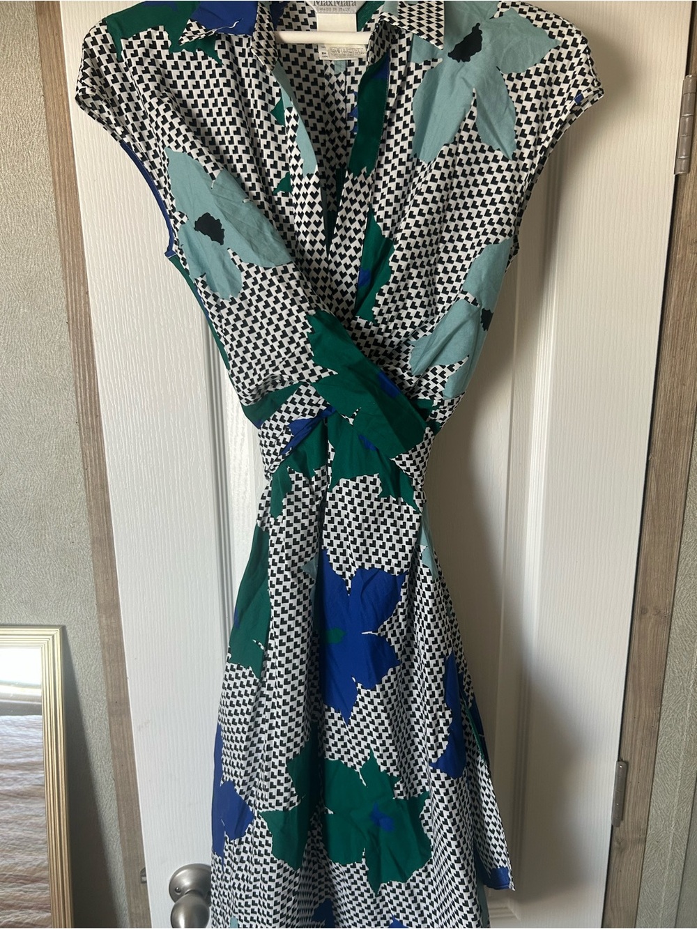 Max Mara Green & Blue Floral Dress